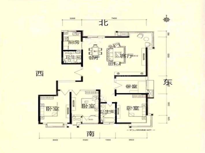 金鼎领域4室2厅2卫178㎡