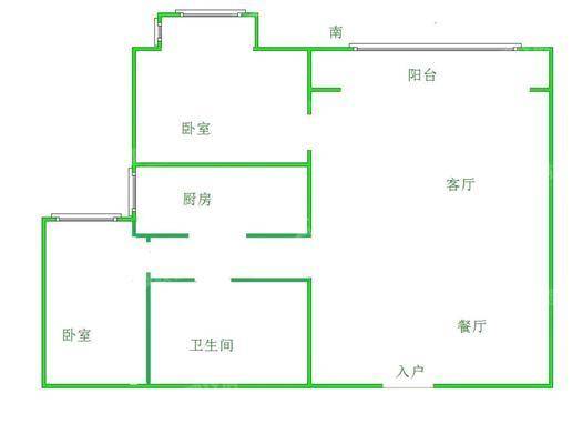 荣盛兰亭苑2室1厅1卫90㎡