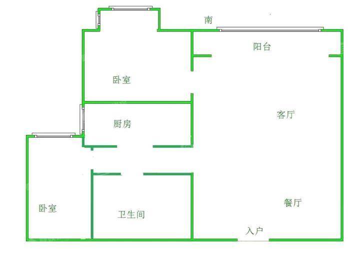 荣盛兰亭苑2室1厅1卫90㎡
