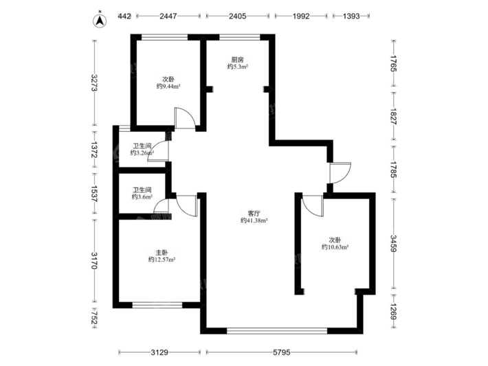 颐和荣盛华府（北区）3室2厅2卫118㎡