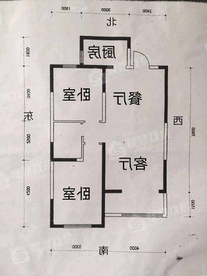 天成郡府东区2室2厅1卫98㎡