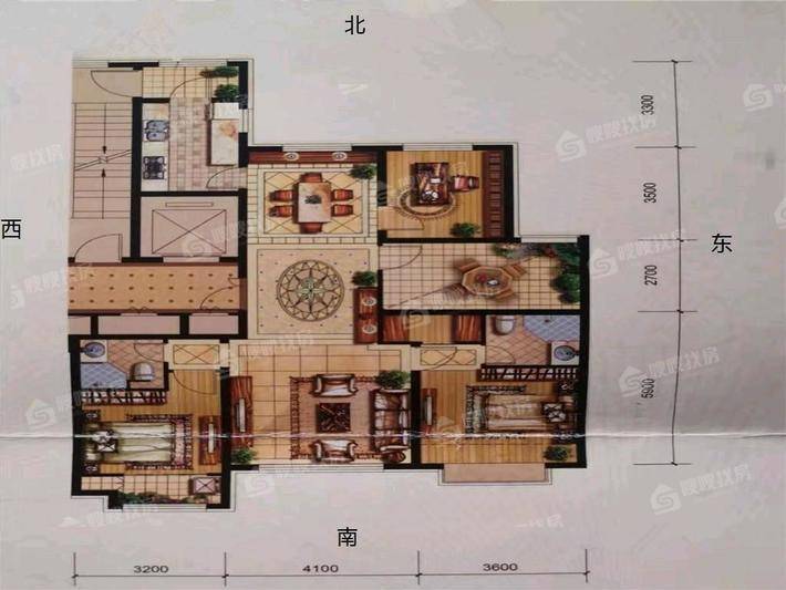 天成熙园一期3室2厅2卫140㎡