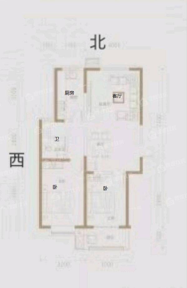 颐和庭园2室2厅1卫104㎡