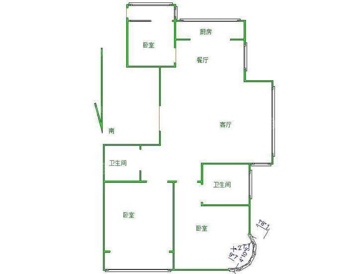 天成明月洲西区3室2厅2卫117㎡