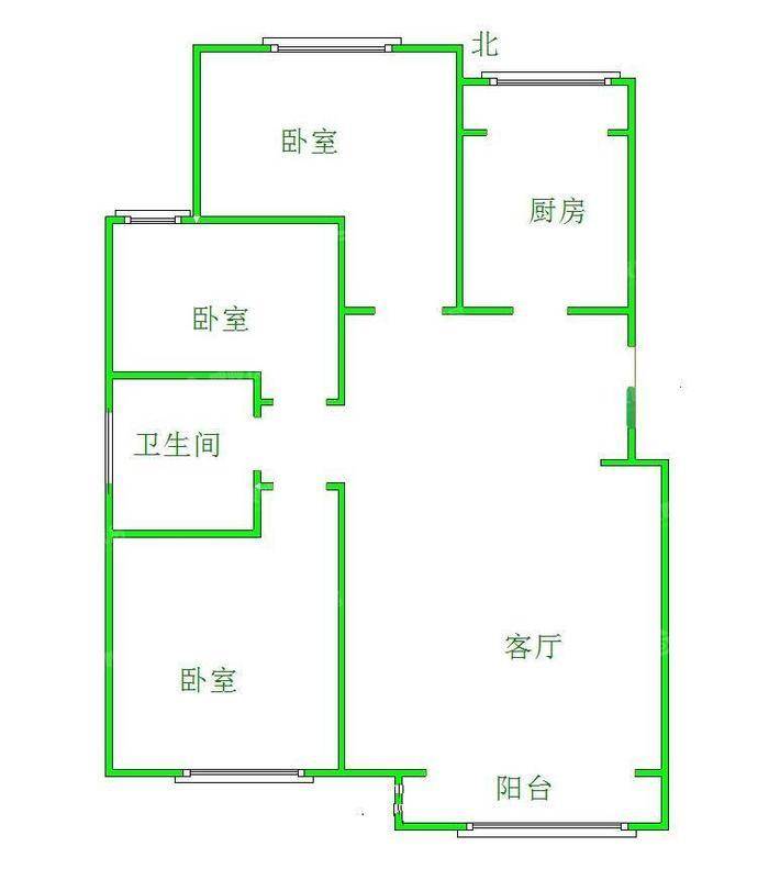 一世界回迁1-153室2厅1卫115㎡