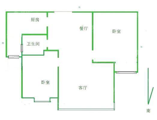 宏宇城（C区）2室2厅1卫91㎡