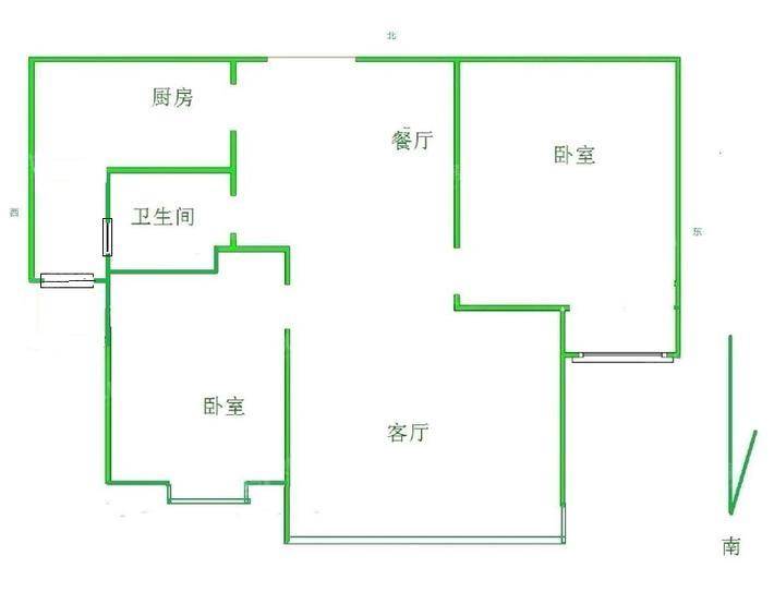 宏宇城（C区）2室2厅1卫91㎡