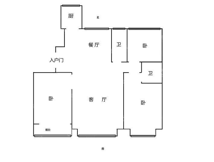 书香新苑3室2厅2卫131㎡