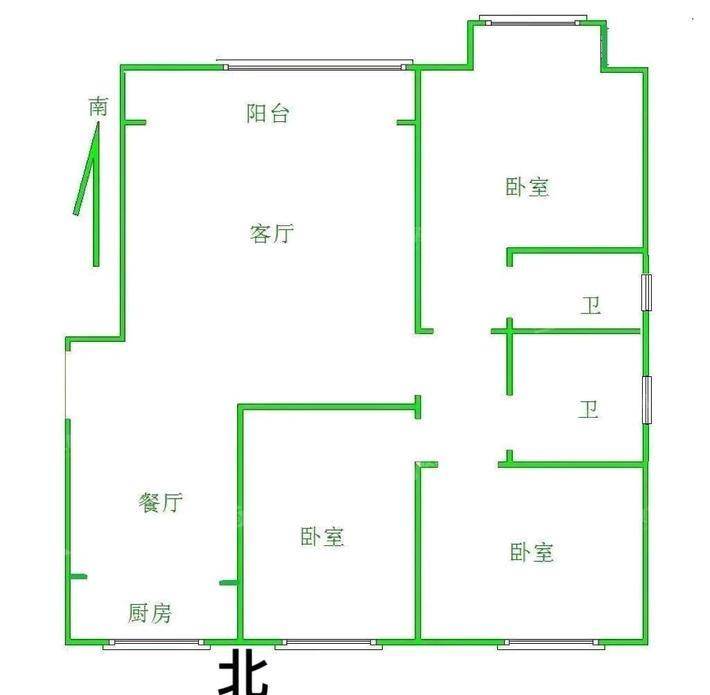 凤凰城（C区）3室2厅2卫126㎡