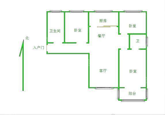 三里家园3室2厅2卫121㎡