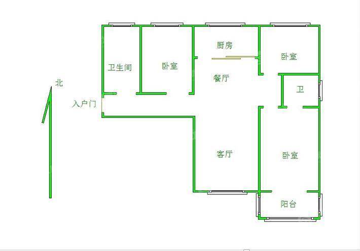 三里家园3室2厅2卫121㎡