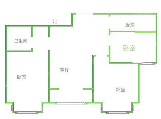 嘉禾一方二期3室2厅1卫104㎡