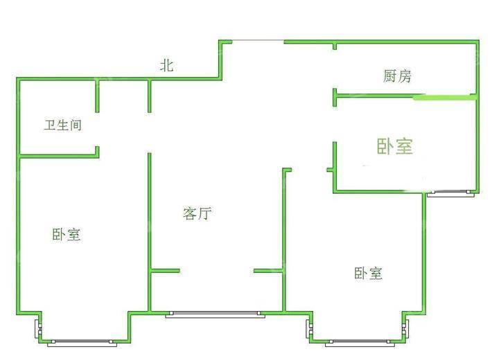 嘉禾一方二期3室2厅1卫104㎡