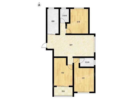 龙岸清华3室2厅2卫124㎡