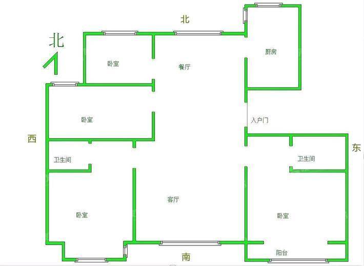 天成明月洲西区3室2厅1卫139㎡