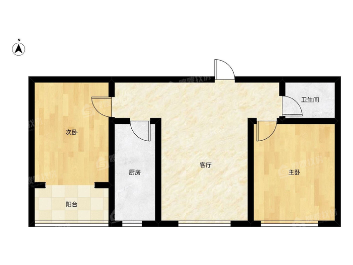 万泰丽景东区2室2厅1卫96㎡