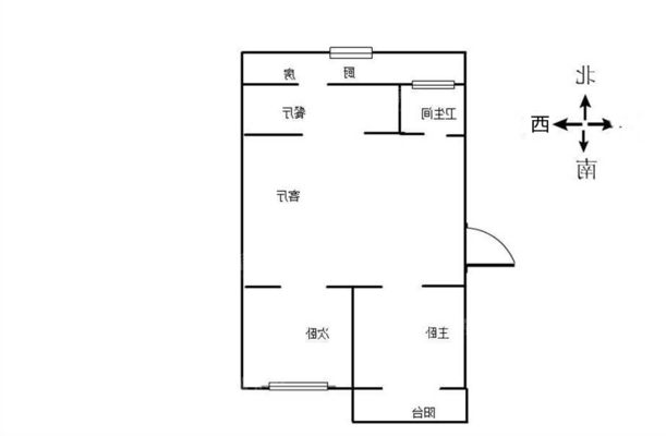 钢管厂宿舍2室2厅1卫80㎡