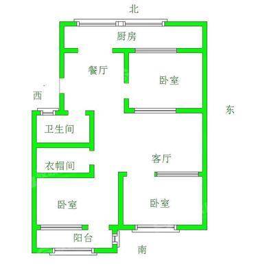 运河公安分局家属院3室2厅2卫126㎡