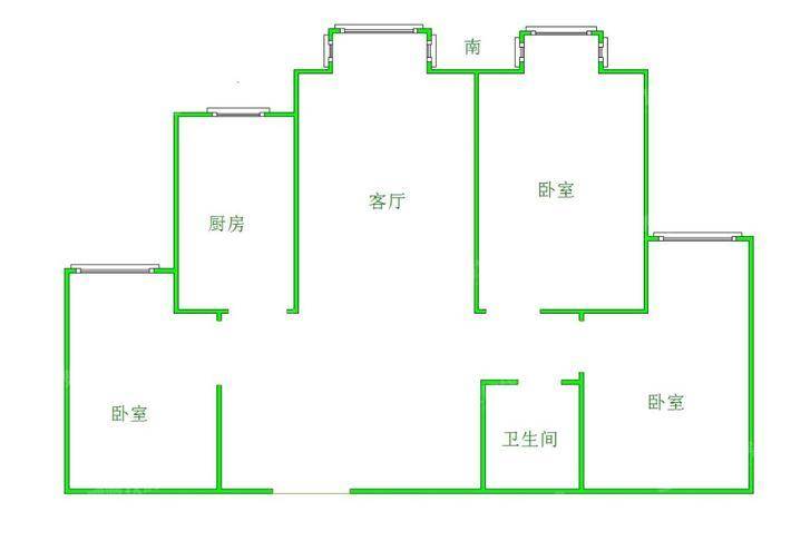 御河新城西区3室2厅1卫109㎡