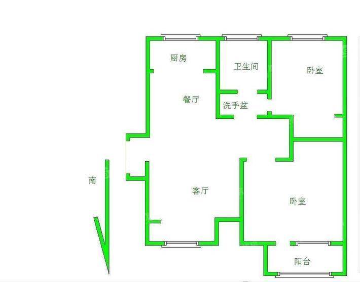 阿尔卡迪亚锦绣天地B区2室2厅1卫74㎡