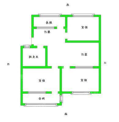 团结西区2室2厅1卫87㎡