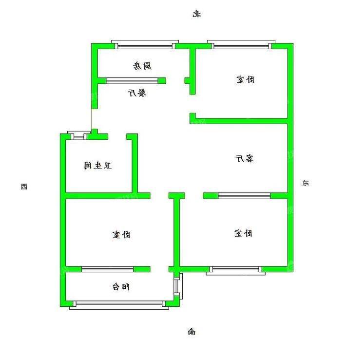 团结西区2室2厅1卫87㎡