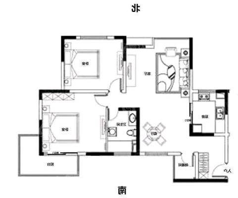 鼓楼上城西院2室2厅1卫119㎡