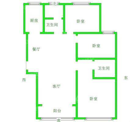 嘉禾一方一期3室2厅1卫130㎡