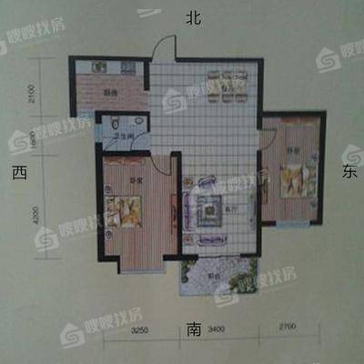 世纪家园2室2厅1卫83㎡