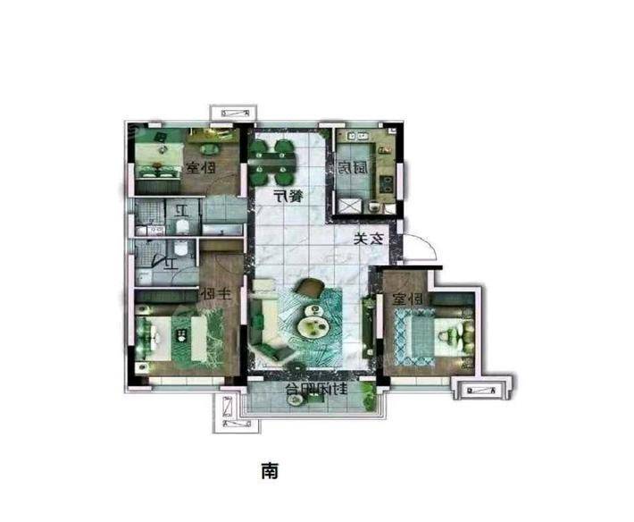 锦熙府3室2厅2卫128㎡