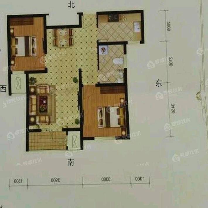 金域华城（金茂府）2室1厅1卫87㎡