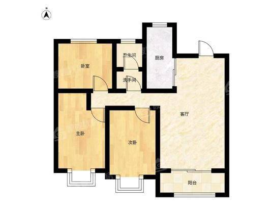 荣盛君兰苑3室2厅1卫96㎡