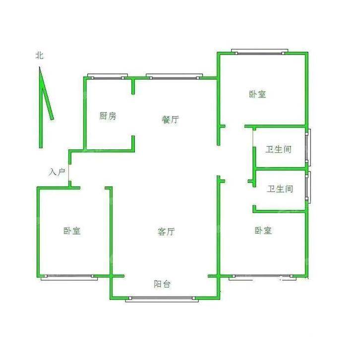 荣盛香堤荣府3室2厅2卫128㎡
