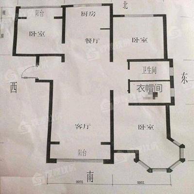 天成郡府西区3室2厅2卫125㎡
