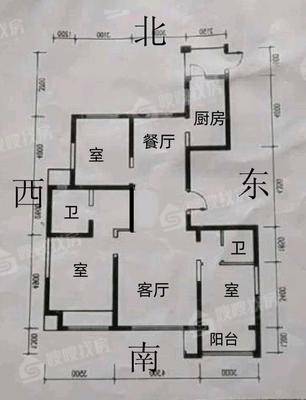 天成郡府西区3室2厅2卫139㎡