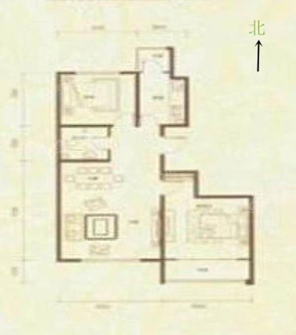 天成郡府西区2室2厅1卫92㎡