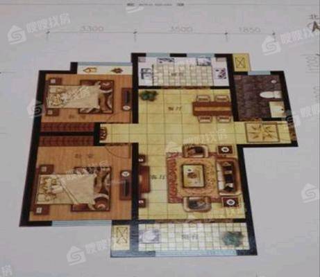 颐和庄园（三期B区）2室2厅1卫95㎡