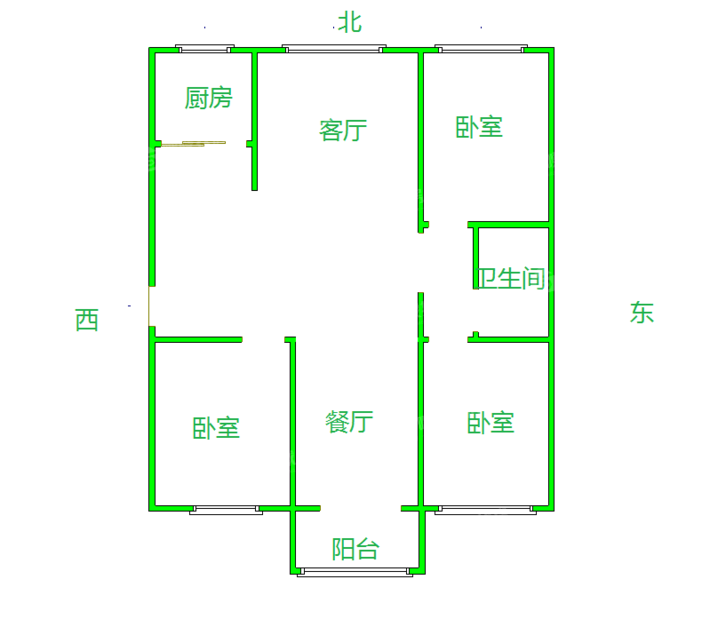 众和凤凰城3室2厅1卫145㎡