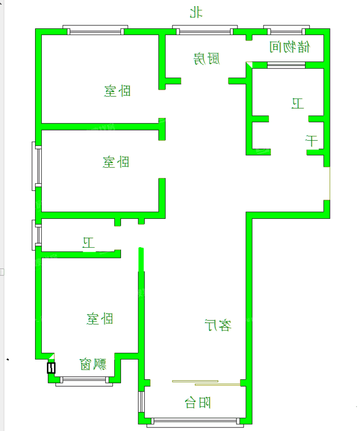 东方世纪家园3室2厅2卫125㎡