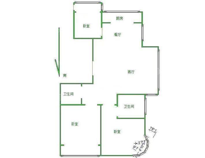 天成明月洲西区3室2厅2卫116㎡