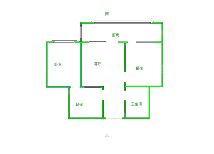 印刷厂宿舍（育红路）2室2厅1卫70㎡