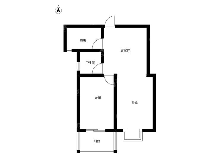 东方世纪城南区2室2厅1卫78㎡