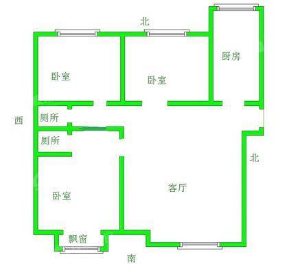 天成郡府西区3室2厅2卫122㎡