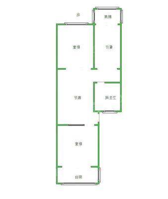 朝阳一区2室2厅1卫73㎡