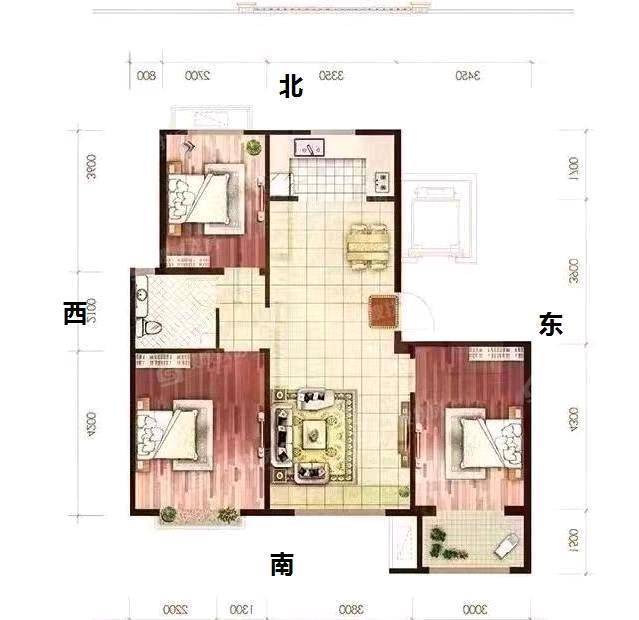 信友城市之光3室2厅1卫113㎡