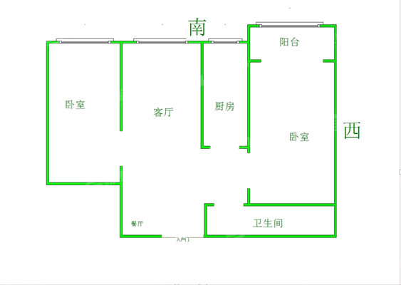 一世界回迁1-152室2厅1卫95㎡