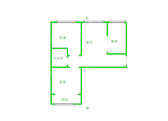 流津时代南区（9）2室2厅1卫80㎡