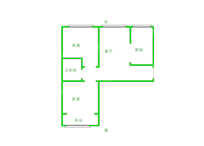 流津时代南区（9）2室2厅1卫80㎡