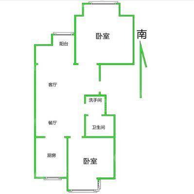 荣盛兰亭苑2室2厅1卫88㎡