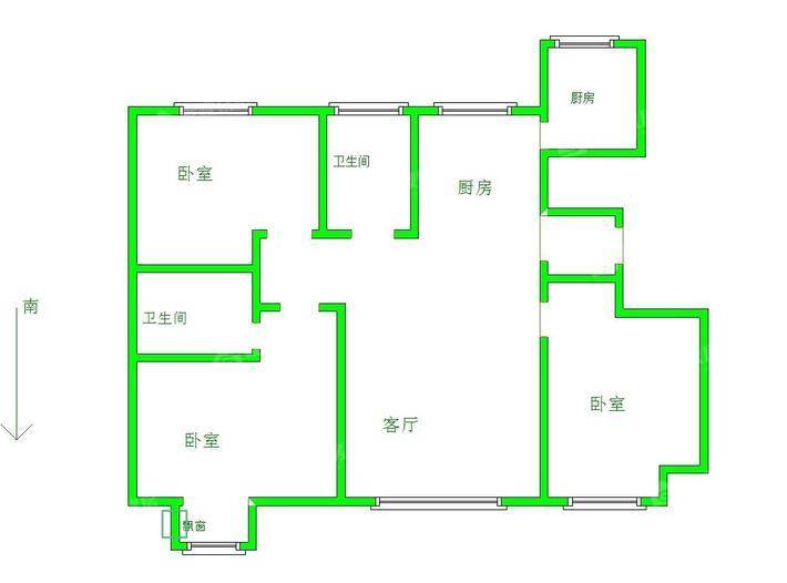 天成名著二期3室2厅2卫125㎡